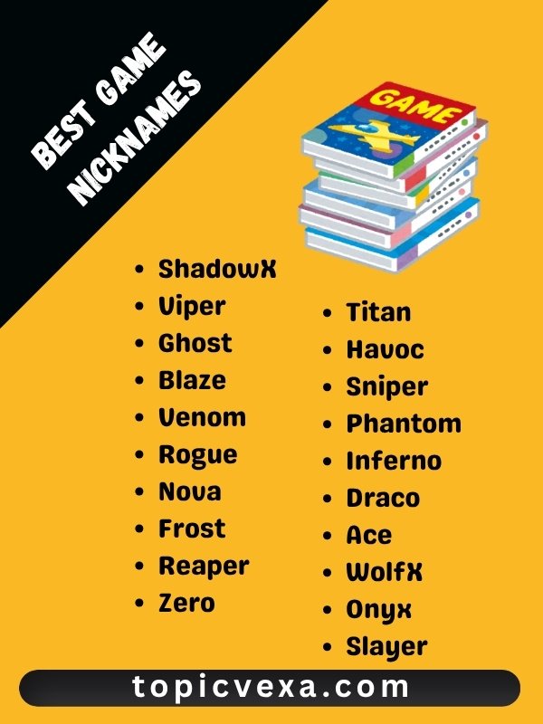 Best Game Nicknames