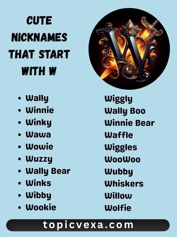 Cute Nicknames That Start With W