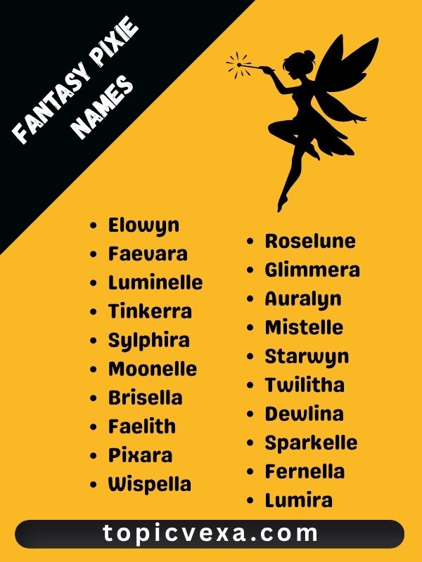 Fantasy Pixie Names