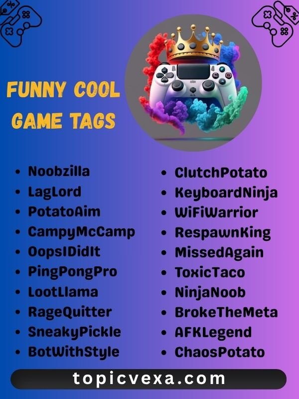 Funny Cool Game Tags