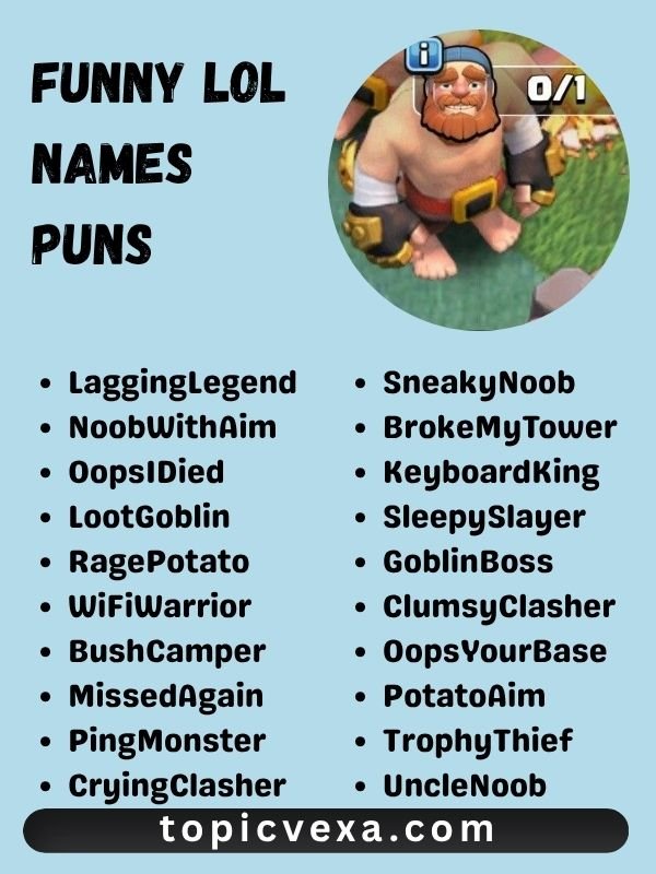 Funny LOL Clash Names