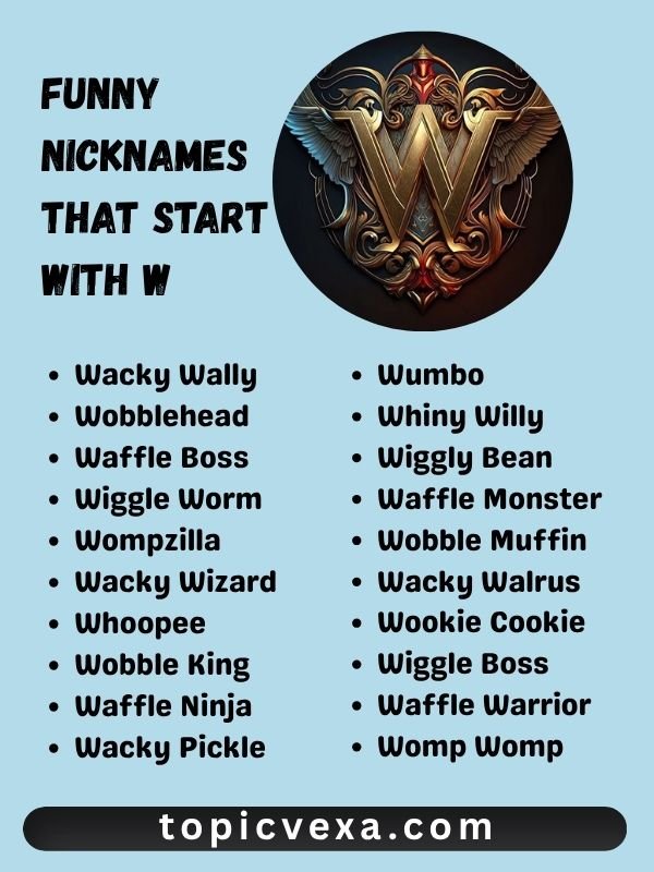Funny Nicknames That Start With W