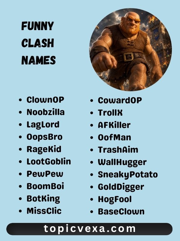 funny clash names
