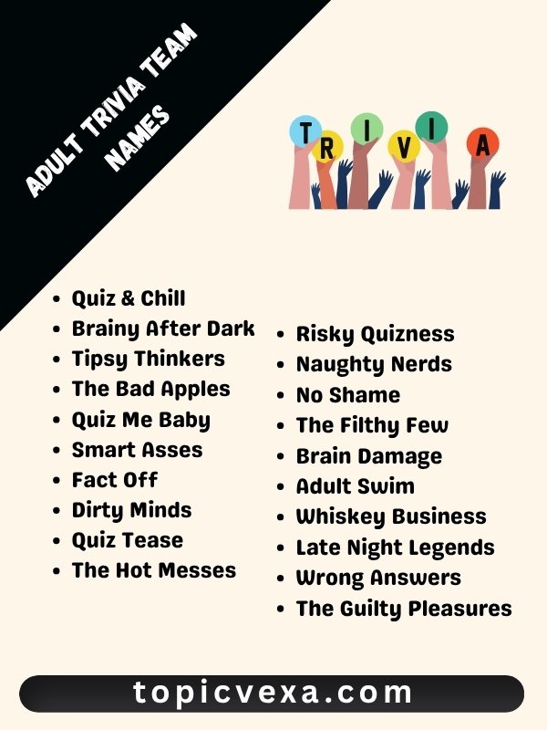 Adult Trivia Team Names