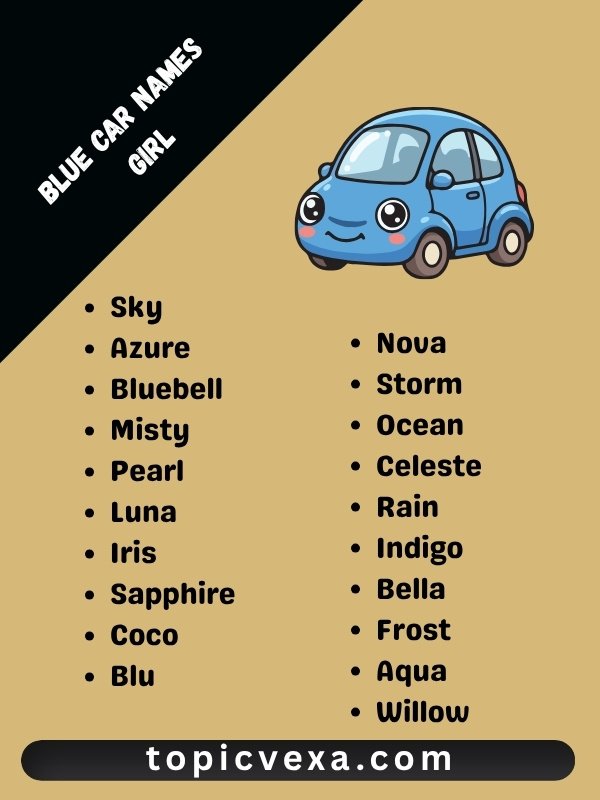 Blue car names girl