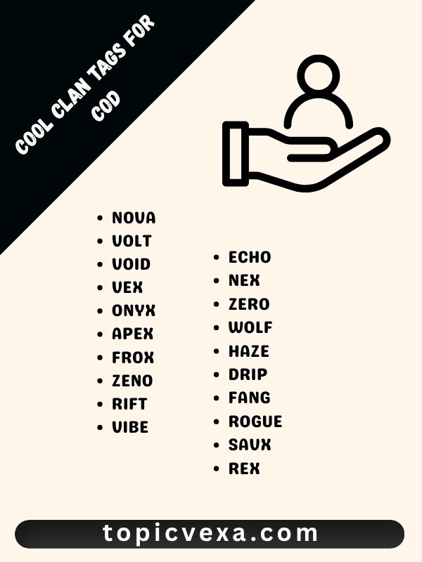 Cool Clan Tags for COD