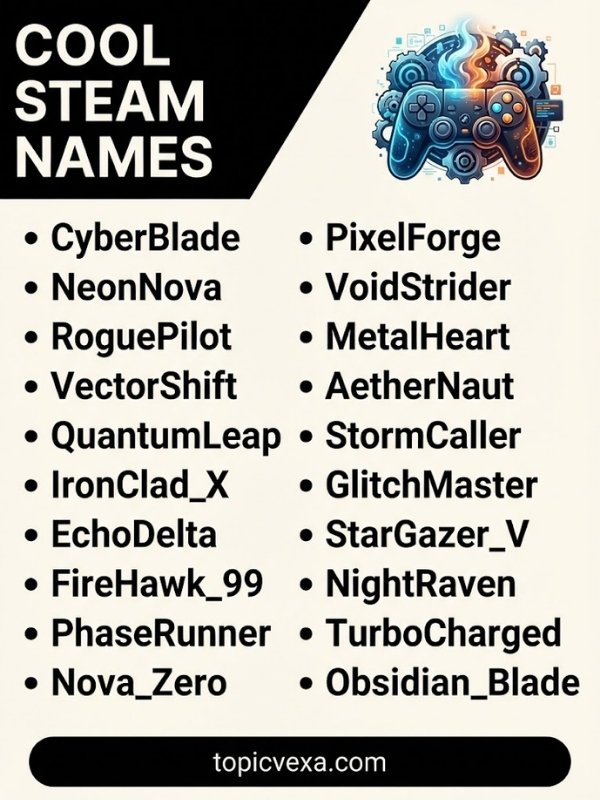 Cool Steam Names