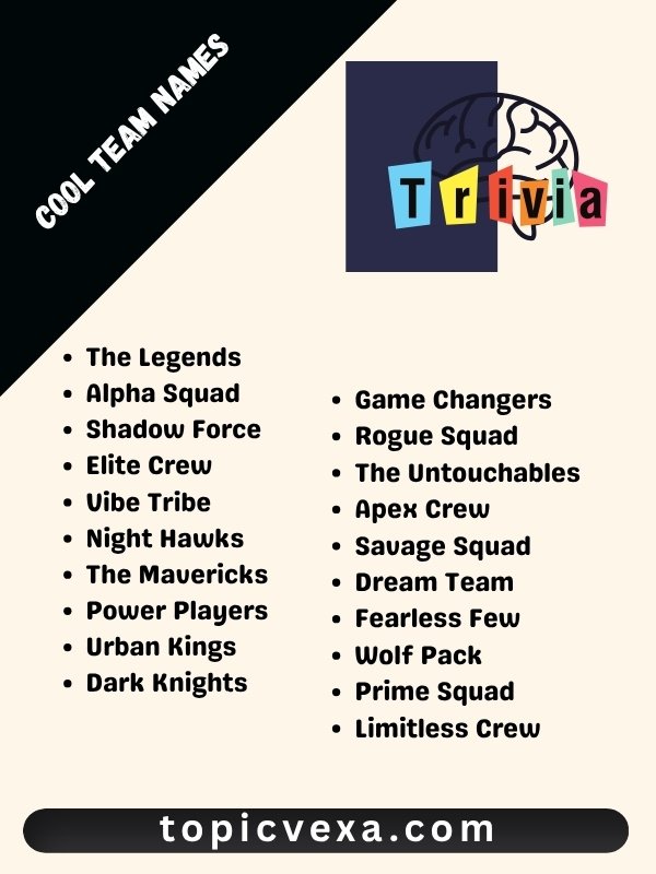 Cool Team Names