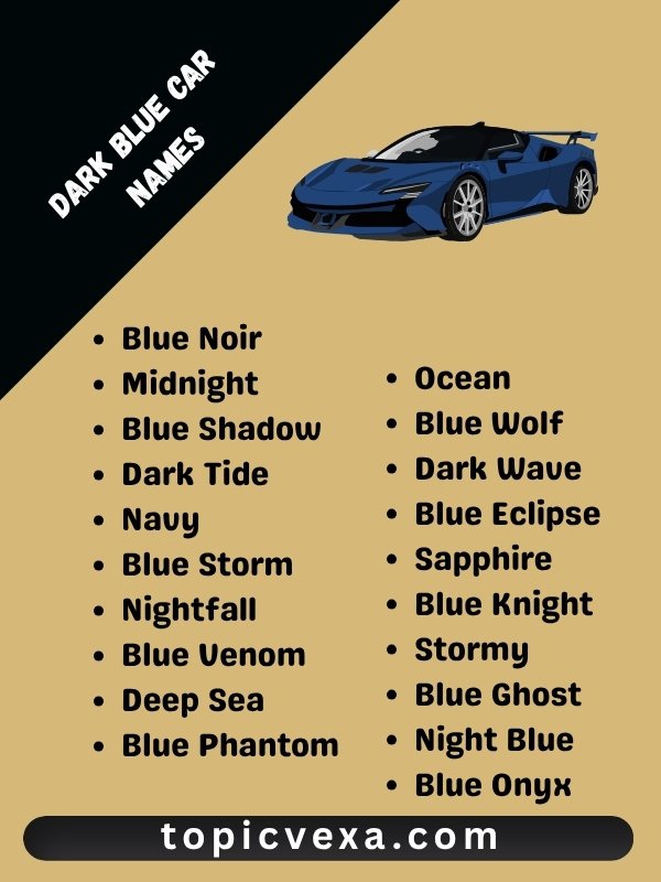 Dark blue car names