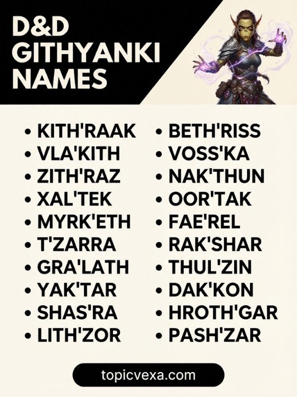 Dnd Githyanki Names