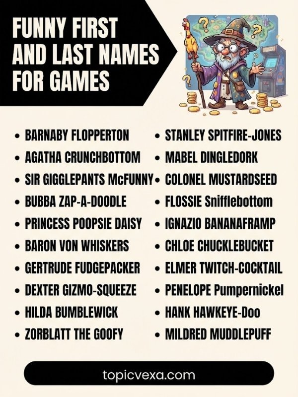 Funny First and Last Names for Games