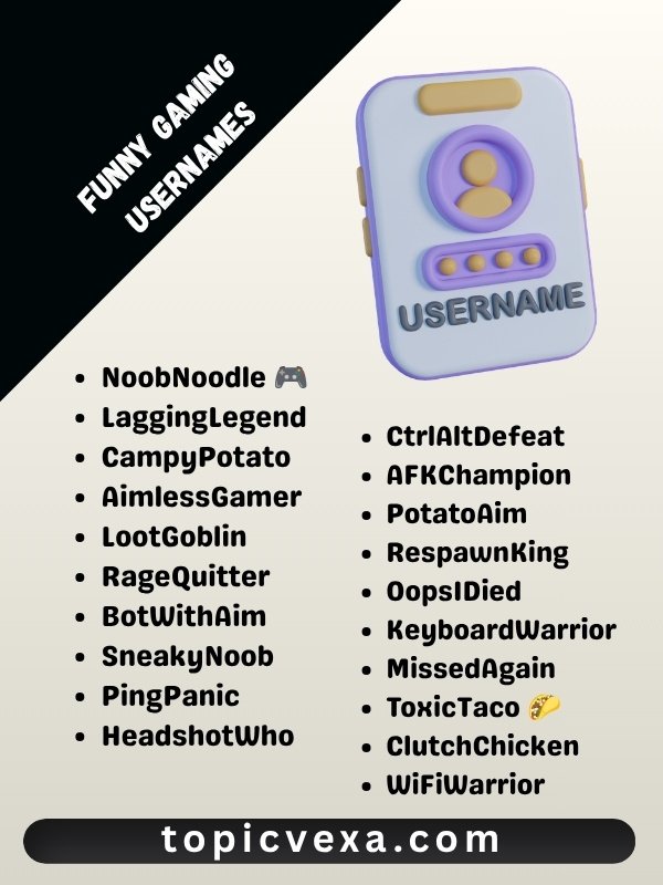 Funny Gaming Usernames