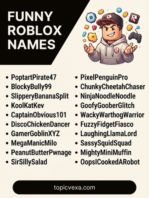 Funny Roblox Names For Boys