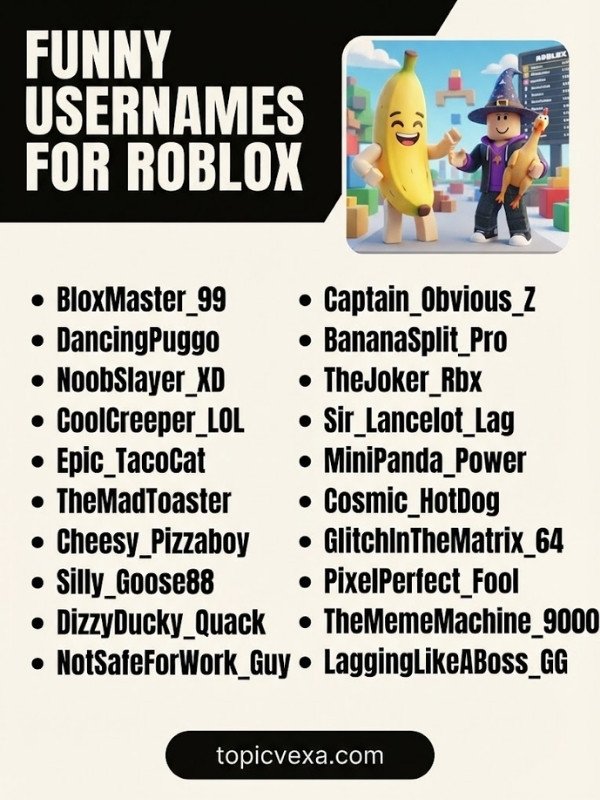Funny Usernames For Roblox
