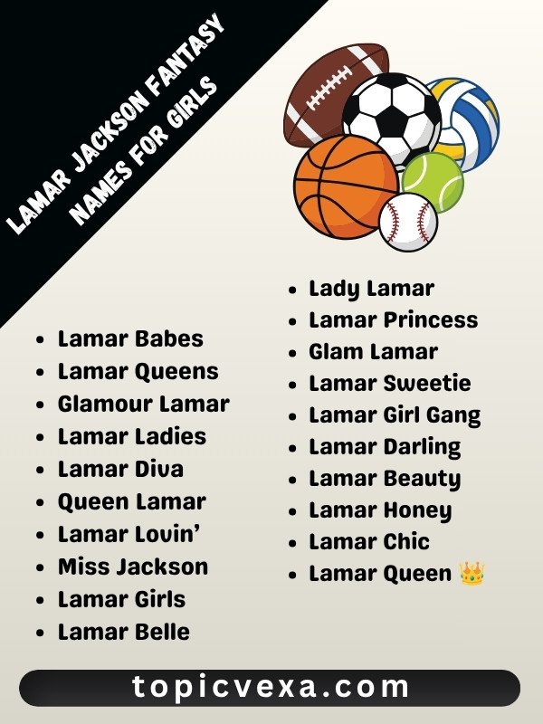 Lamar Jackson Fantasy Names for Girls