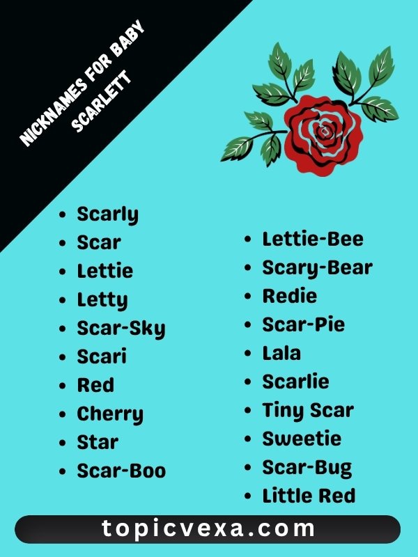 Nicknames For Baby Scarlett
