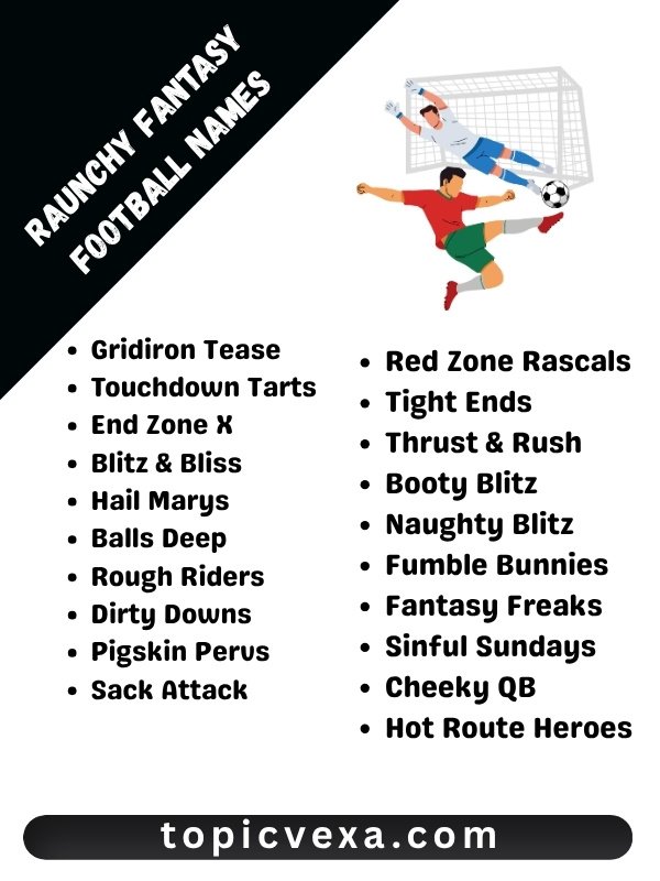 Raunchy Fantasy Football Names