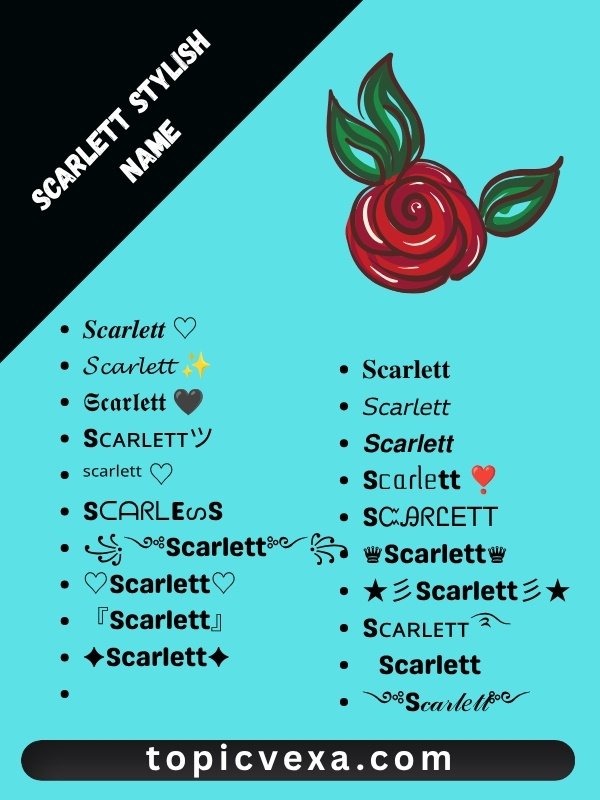 Scarlett stylish name