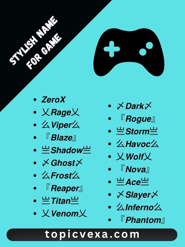 Stylish name for game