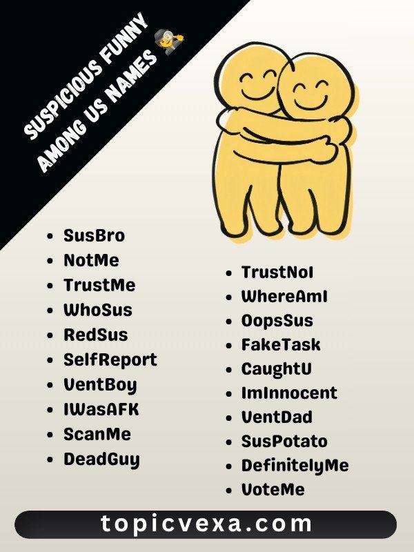 Suspicious Funny Among Us Names 🕵️
