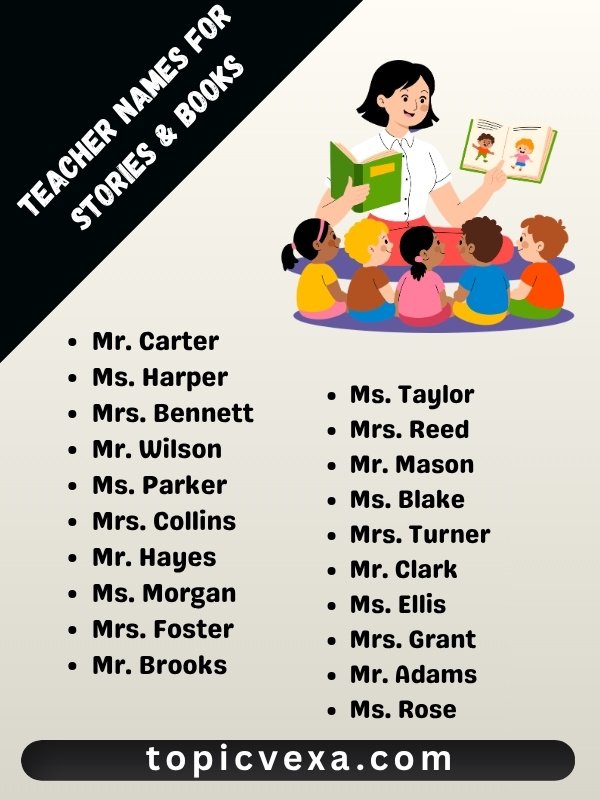 Teacher Names For Stories & Books