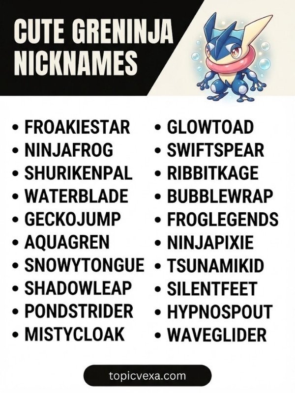 Cute Greninja Nicknames