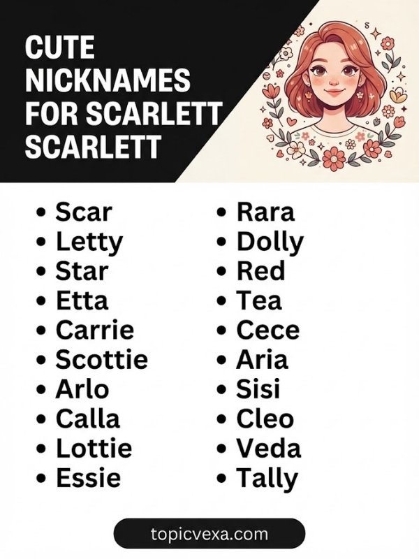 Cute Nicknames for Scarlett