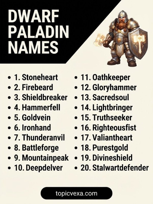 Dwarf Paladin Names