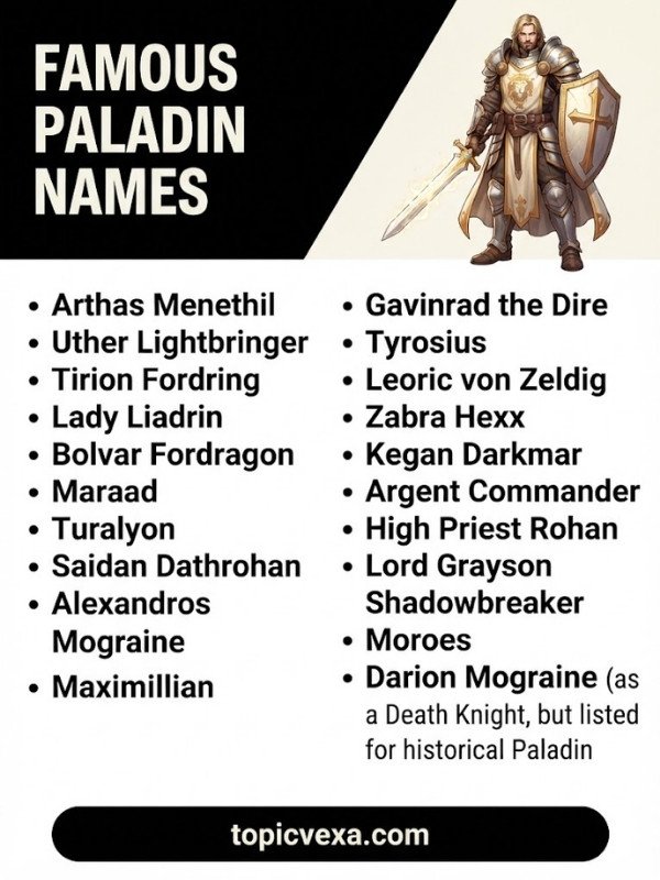 Famous Paladin Names