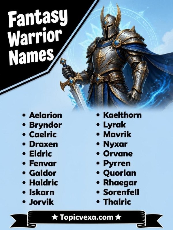 Fantasy Warrior Names