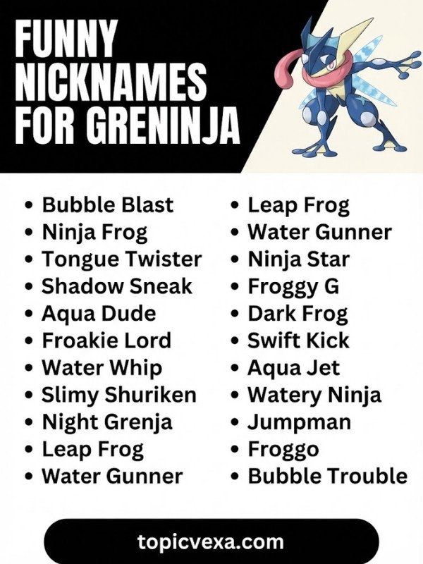 Funny Nicknames For Greninja