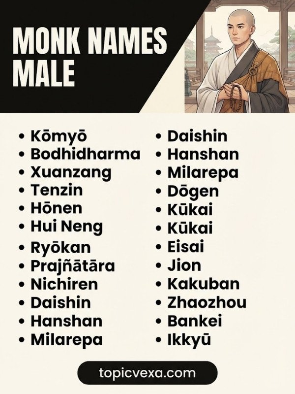 Monk Names Male
