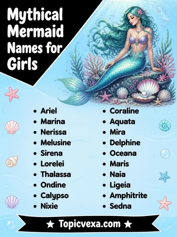 Mythical Mermaid Names for Girls