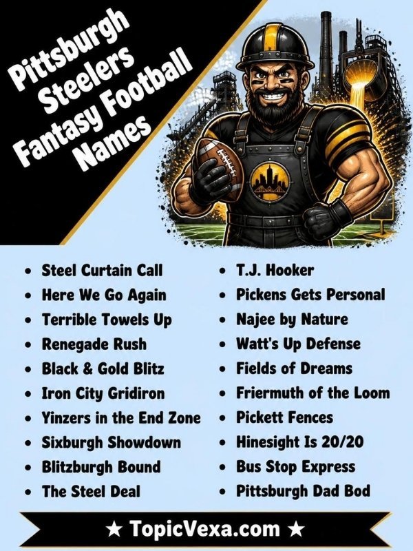 Pittsburgh Steelers Fantasy Football Names