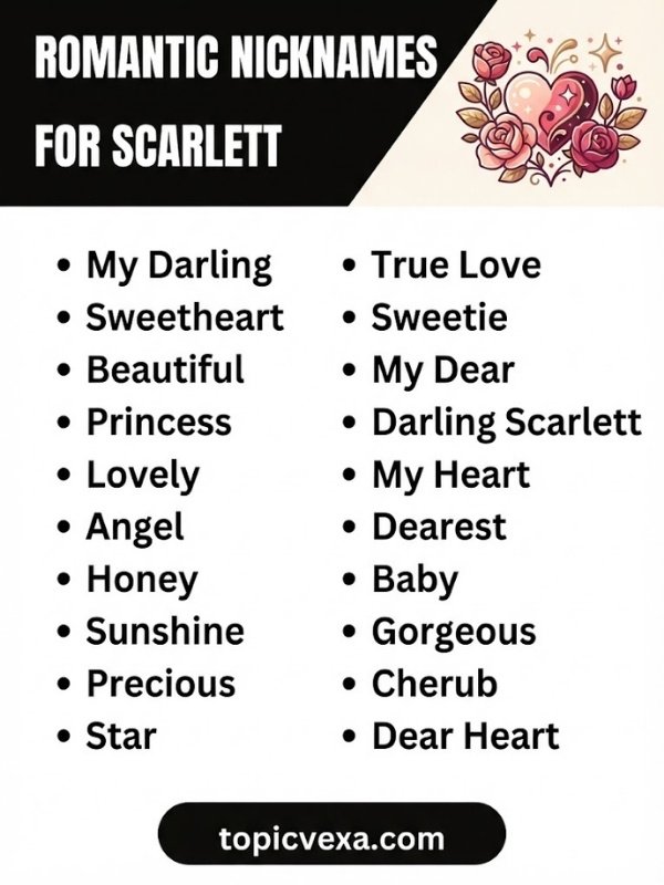 Romantic Nicknames for Scarlett