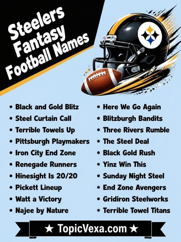 Steelers Fantasy Football Names