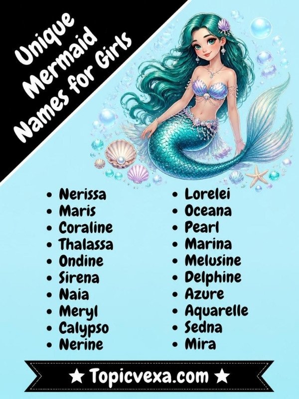 Unique Mermaid Names for Girls