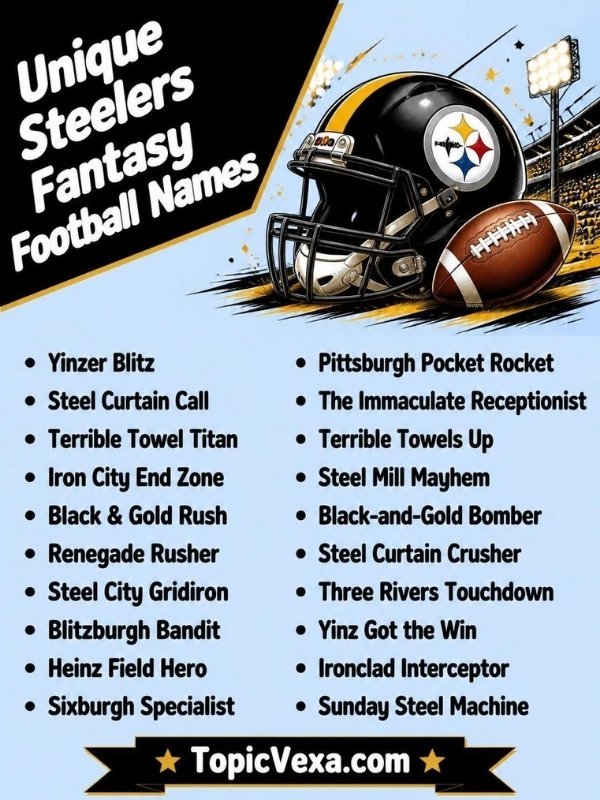 Unique Steelers Fantasy Football Names