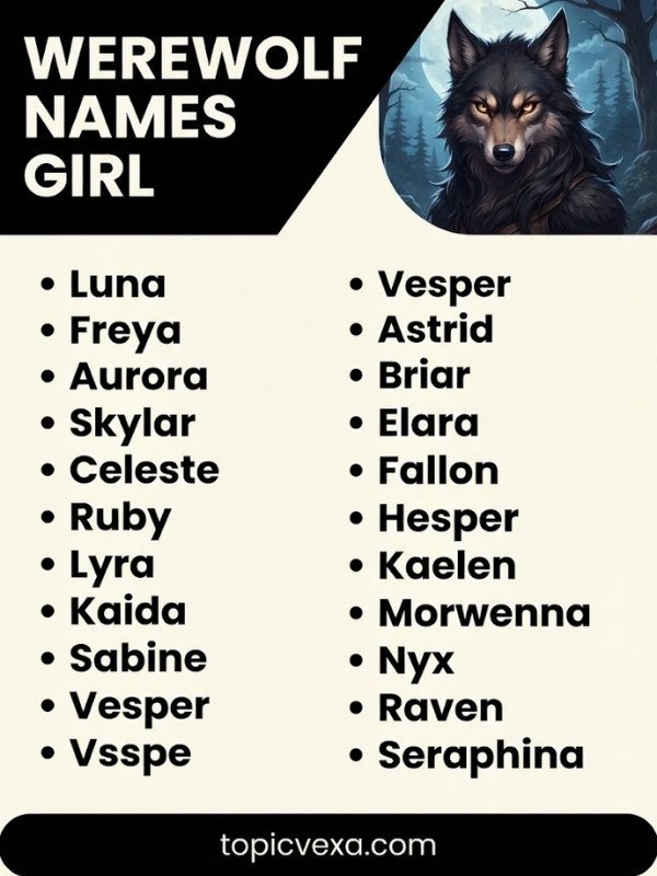 Werewolf names Girl