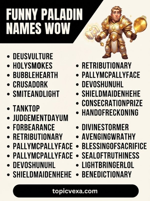 funny paladin names wow