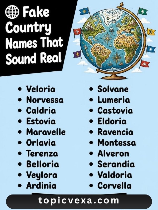 🌐 Fake Country Names That Sound Real