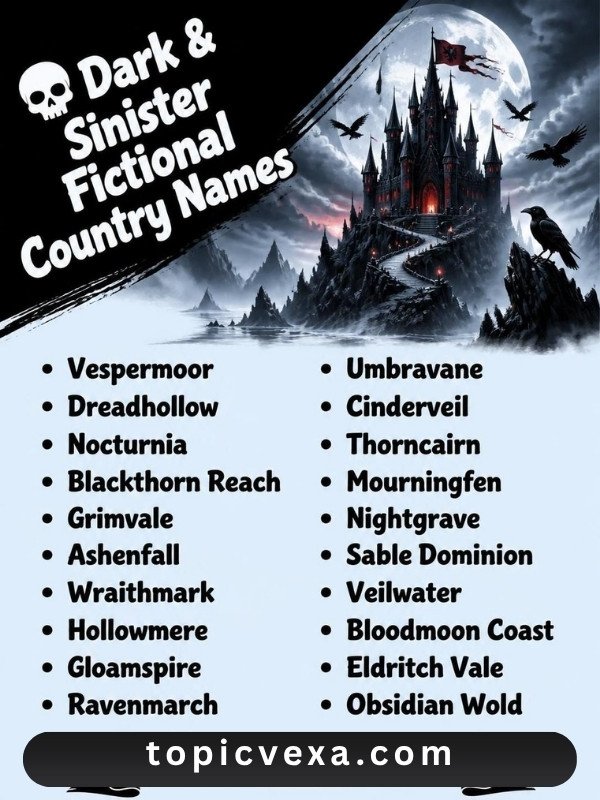 💀 Dark & Sinister Fictional Country Names